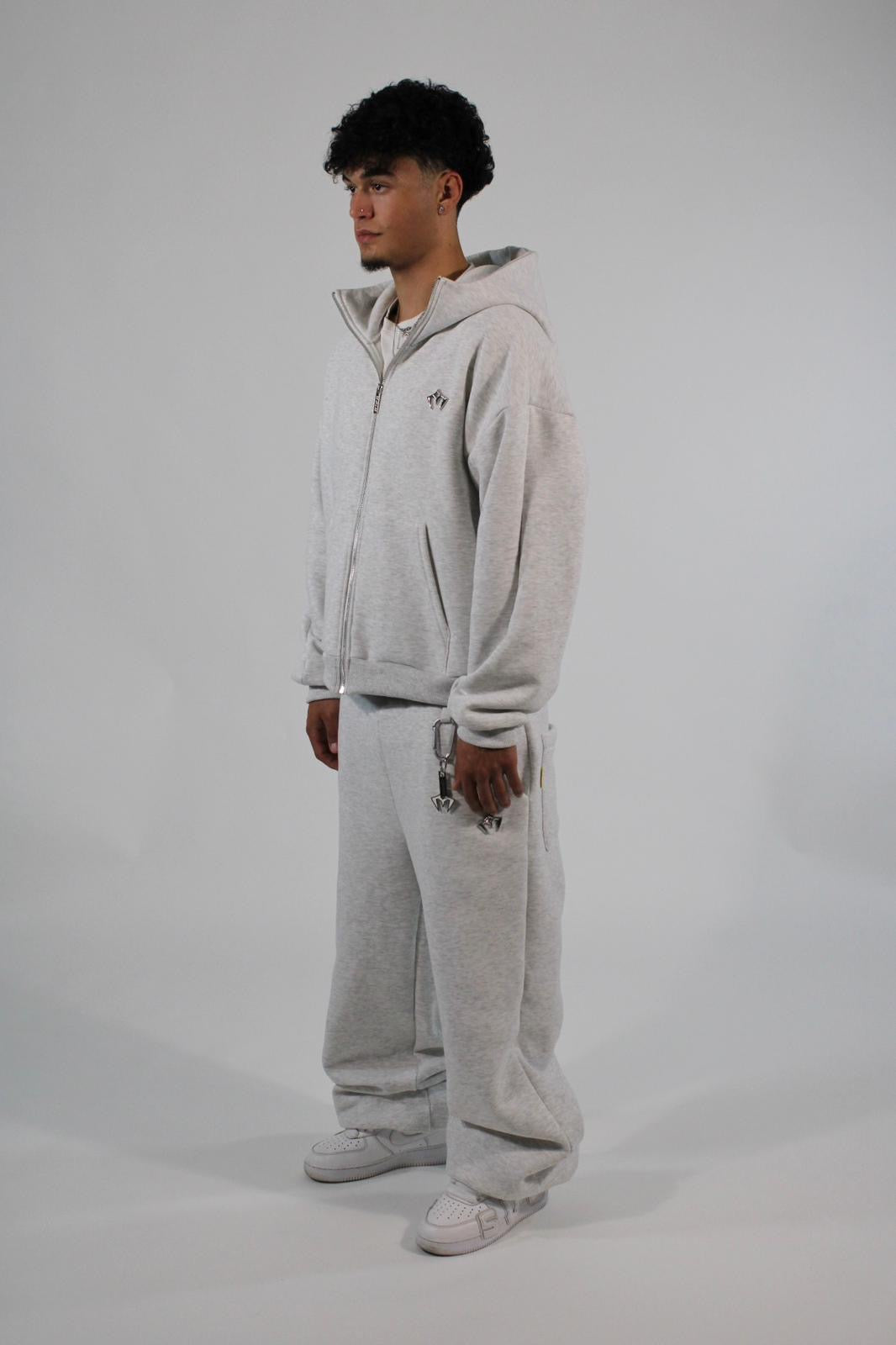 Grey Zip Hoodie