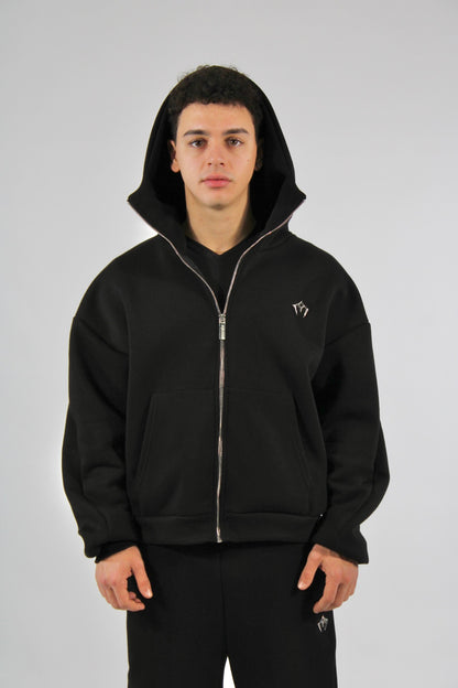 Black Zip Hoodie