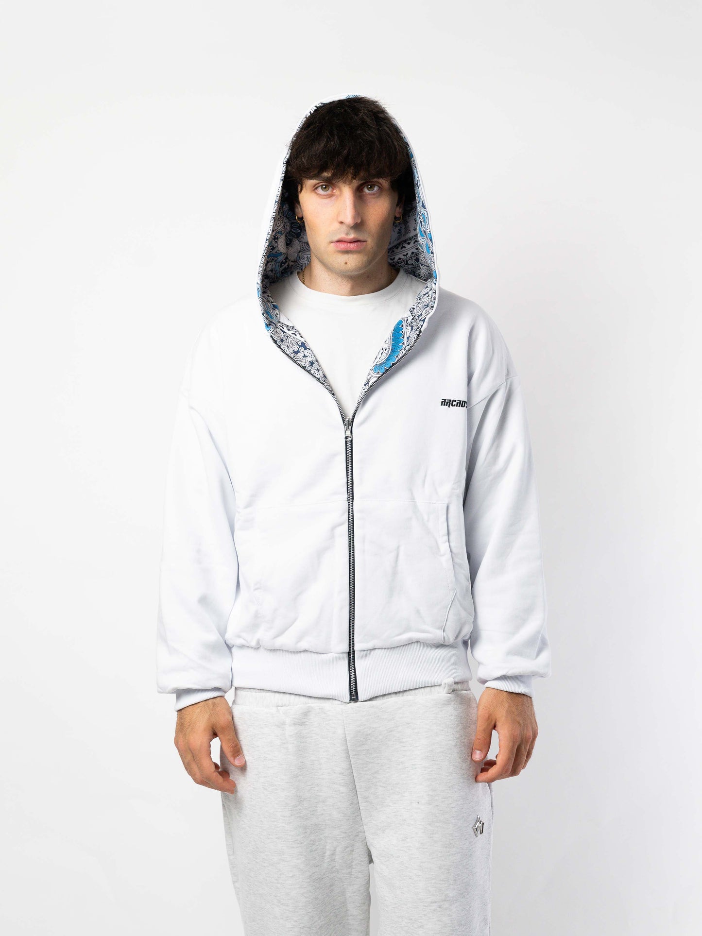 Reversible White Hoodie