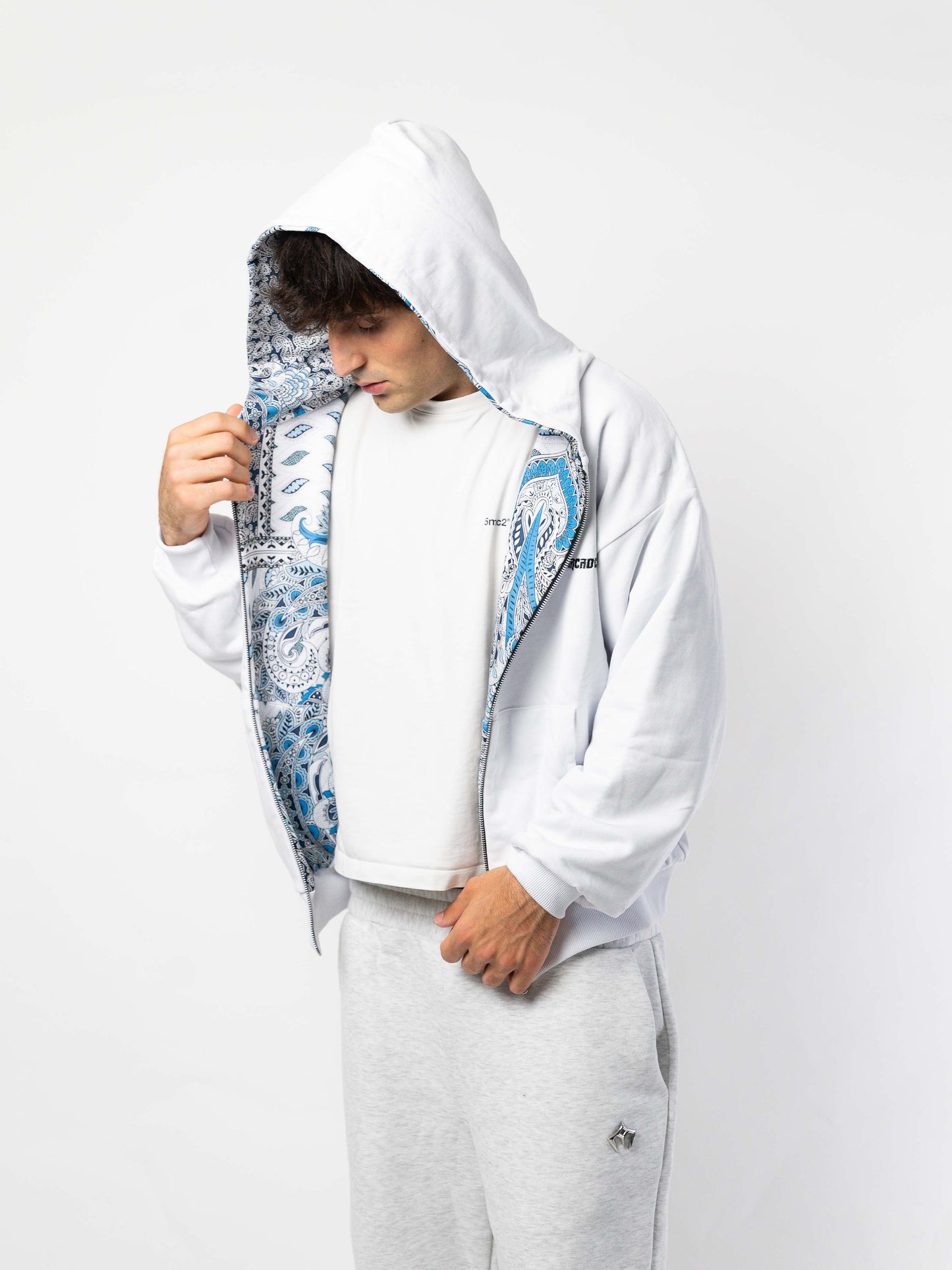 Reversible White Hoodie
