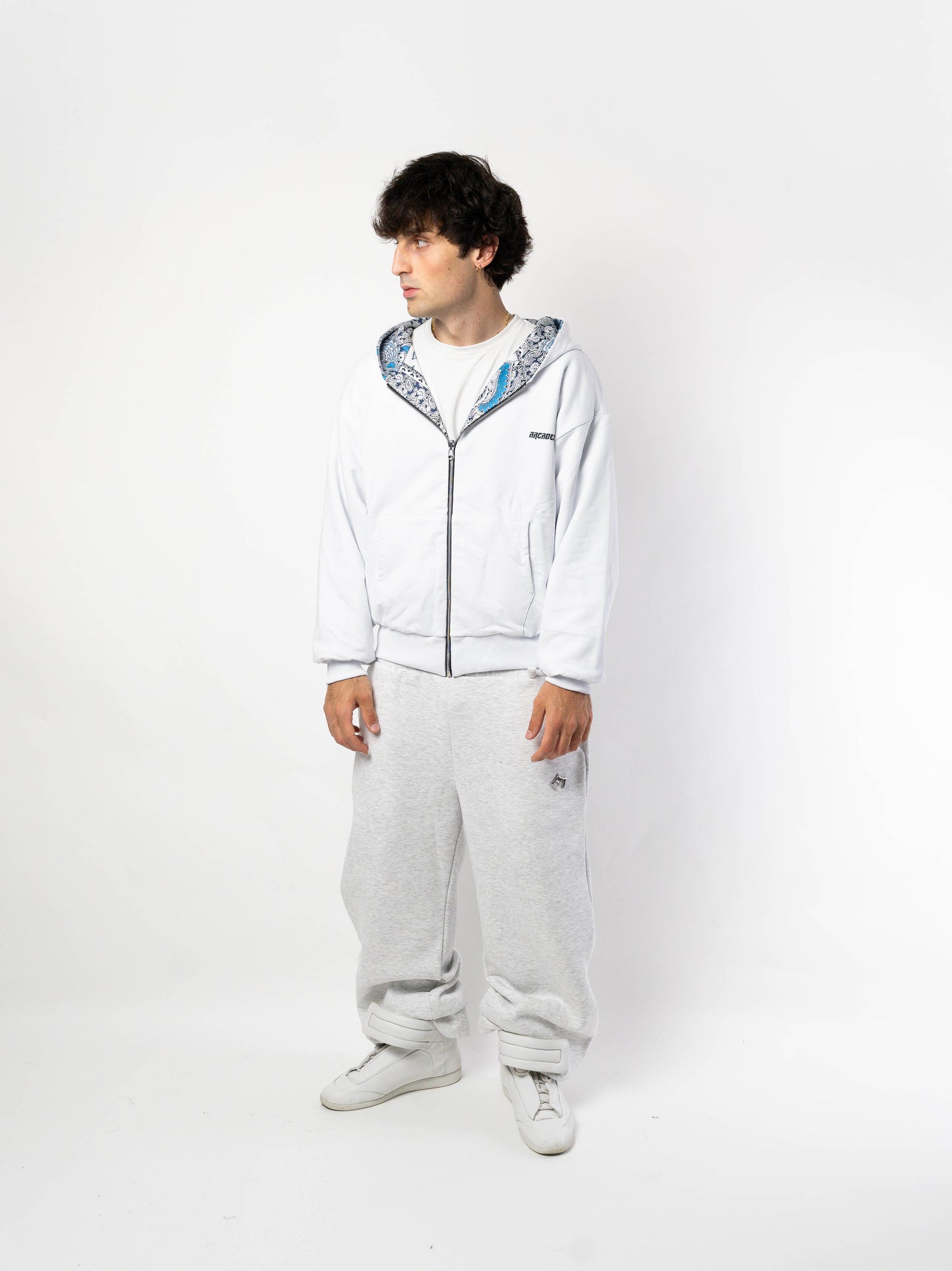 Reversible White Hoodie