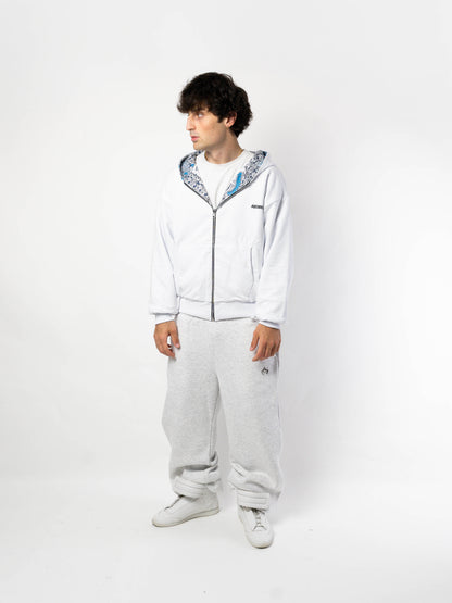 Reversible White Hoodie