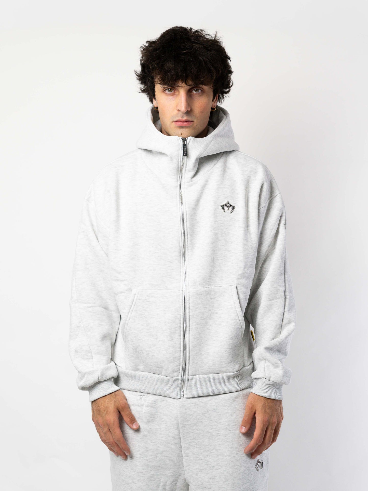 Grey Zip Hoodie